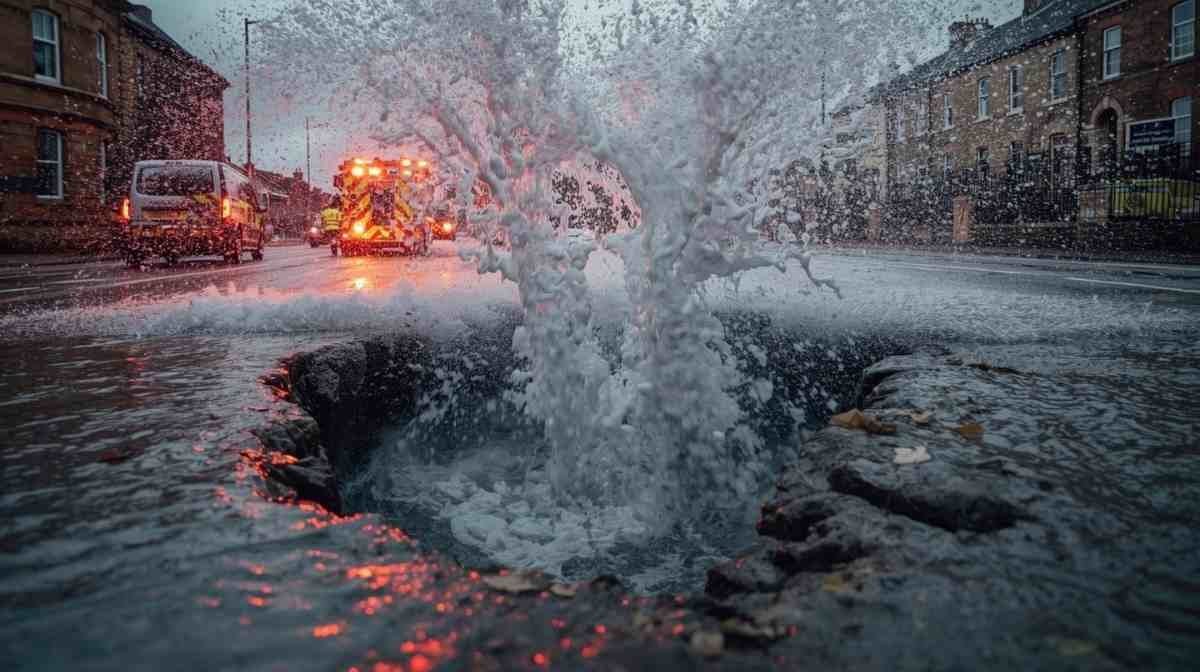 glasgow water main break on shettleston road