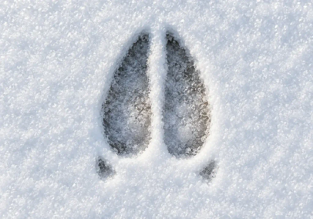 Deer Tracks in Snow