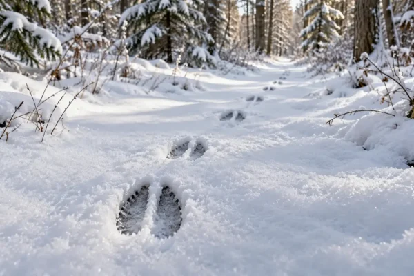 deer tracks snow featured