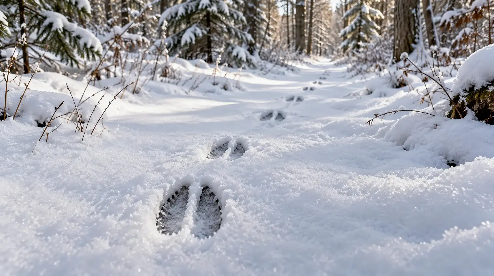 deer tracks snow featured